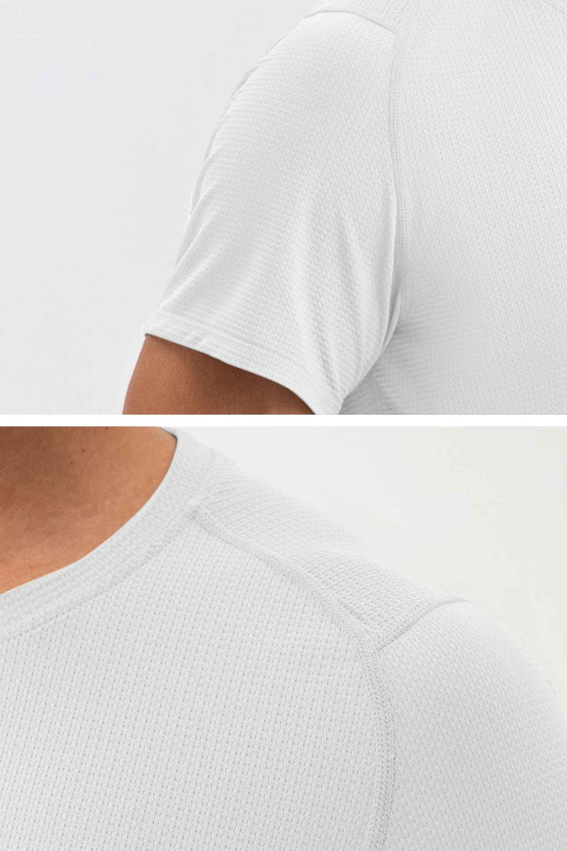 WU Sun Fit Tee Waffle - Snow