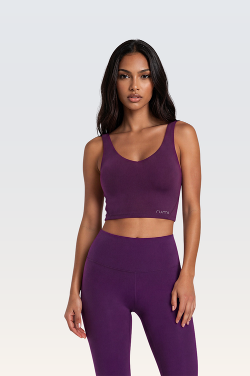 W SunSoft Tank Bra - Plum Dark