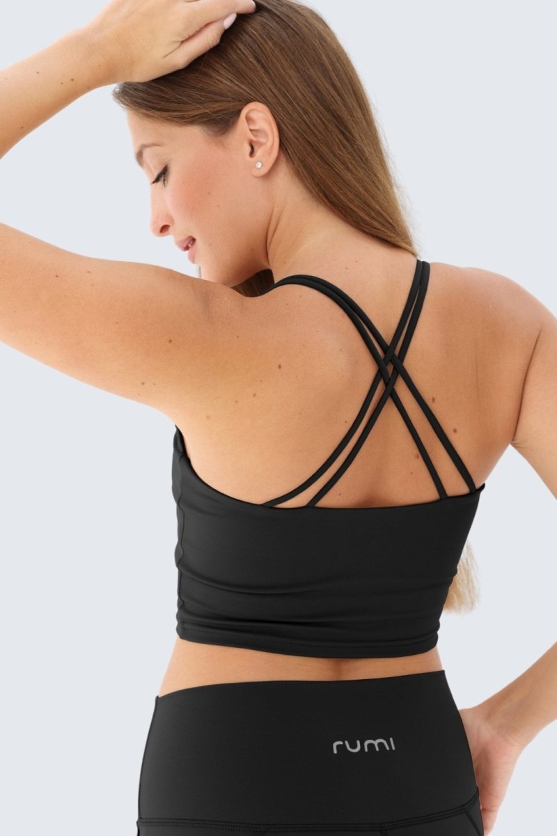 Rumi Earth - W Sun Stringy Crop Top Bra - Black - R128112